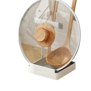 Soporte para cucharas de cocina con bandeja de drenaje desmontable
